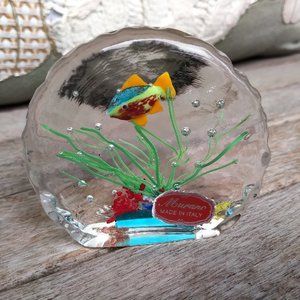 Murano made in Italy Vintage Aquarium Paperweight